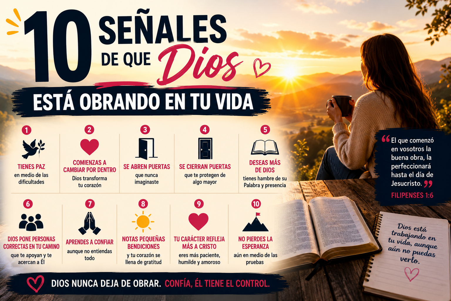 10 señales de que Dios está obrando en tu vida