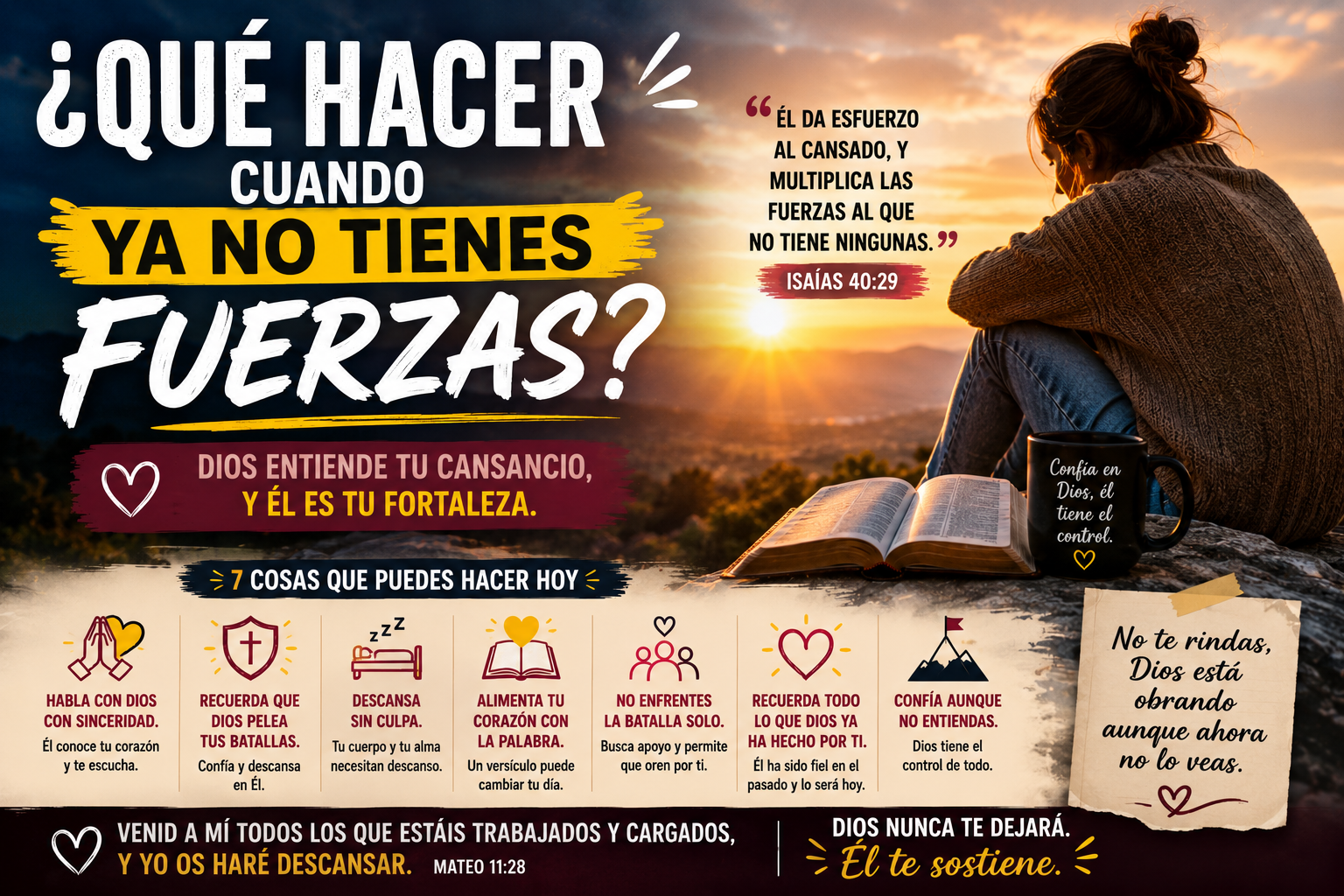 ¿Qué hacer cuando ya no tienes fuerzas?